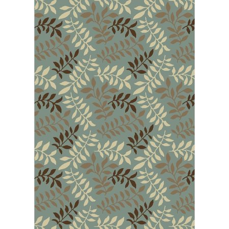 CONCORD GLOBAL 2 ft. 7 in. x 4 ft. 1 in. Chester Leafs - Blue 97863